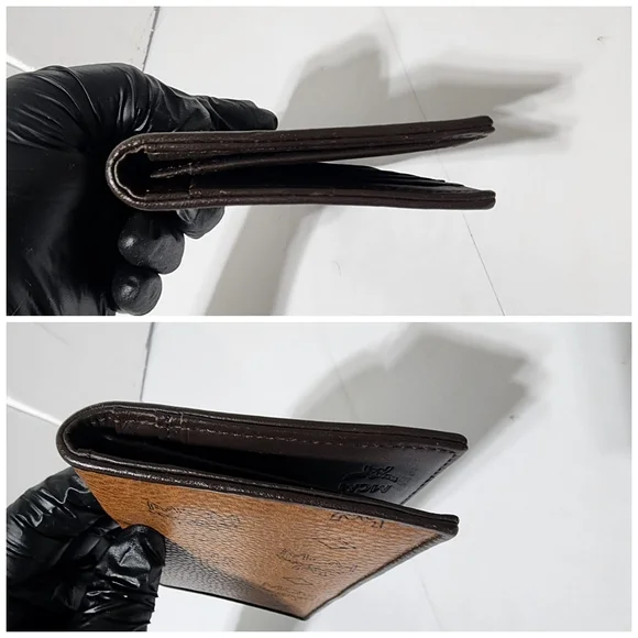 MCM Bill Leather Wallet Brown - Picture 10 of 14